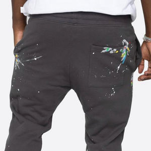 กางเกงวอร์มขาบานสำหรับผู้ชายกางเกงซับเหงื่อผ้าคอตตอนทรงตรงใส่100% กางเกงวอร์มขาบาน - Product Image 4