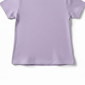 T-shirt long pour enfants, style urbain moderne avec ourlet incurvé, manches courtes, streetwear, haut pour tenues cool pour enfants - Product Image 3