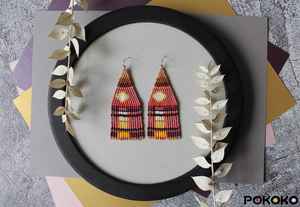 ต่างหูลูกปัดแก้วสไตล์โบโฮสมัยใหม่ ดีไซน์สีเทอร์ควอยซ์ พร้อมพู่ห้อยระย้า ของขวัญเครื่องประดับสุดพิเศษจาก MS Handicraft - Product Image 4