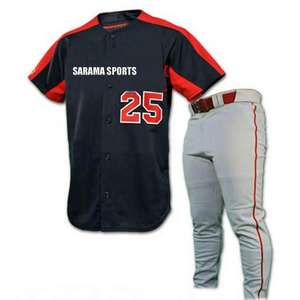 ชุดเบสบอลผู้ใหญ่แบบสั่งทำพิเศษ ระบายความร้อนได้ดี ผลิตจากโพลีเอสเตอร์ 100% ไซส์พลัส แพ็คเกจคอวี สำหรับทีมซอฟต์บอล - Product Image 1