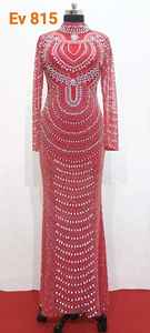 ชุดราตรีคอวีประดับลูกปัดสุดหรู คอลเลคชั่นล่าสุด เสื้อผ้าผู้หญิง ราคาขายส่ง - Product Image 3