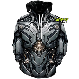 Sweat-shirt en molleton pour homme à col rond, haute densité, chaud pour l'hiver, décontracté, personnalisable avec logo, vente en gros - Product Image 3