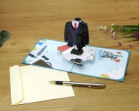 Tarjetas de felicitación emergentes 3D más vendidas para el Día del Padre con proveedor de diseño personalizado de tarjetas de regalo al por mayor de Vietnam