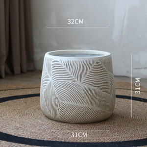 Maceta <span class=keywords><strong>de</strong></span> <span class=keywords><strong>Barro</strong></span> <span class=keywords><strong>de</strong></span> Magnesio Estilo Bohemio, Ligera, Tallada a Mano, para Flores Artificiales, Decoración <span class=keywords><strong>de</strong></span> Interiores y Balcón, Hogar Moderno - Product Image 6