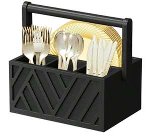 Porte-Couverts Double Moderne de Luxe de Haute Qualité Plaqué Or Métal Robuste Support de Vaisselle Porte-Couverts Vente en Gros - Product Image 4