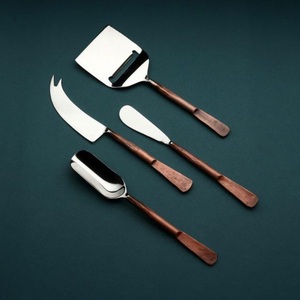 Juego de queso de acero inoxidable moderno y elegante, mango de bambú azul cielo, utensilios de cocina de mesa, utensilios de cocina convenientes - Product Image 6
