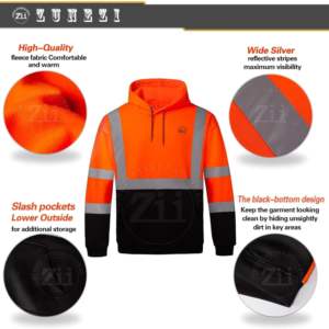 Chaqueta DE SEGURIDAD reflectante personalizable para hombre, color amarillo y naranja, ropa de trabajo transpirable de alta visibilidad para exteriores, reflectante de alta visibilidad - Product Image 5