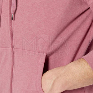 OEM Sweats à capuche zippés pour hommes 100% coton Motif solide Doublure en polaire douce Couleur et design personnalisés pour l'hiver - Product Image 4
