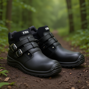 Botas de Seguridad de Cuero Vacuno Negro NORBERT S3 HRO EN20345, Talla 45 - Product Image 3