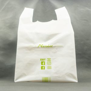 ODM fabricant T-SHIRT POLY SAGS gilet transporteur sac à provisions en plastique avec poignées t-shirt épicerie supermarché sacs en plastique - Product Image 5
