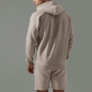 Men's Wholesale Sportswear Sets Breathable Long <b>Sleeve</b> <b>Hoodie</b> & 100% Cotton <b>Shorts</b> for Winter - Product Image 2