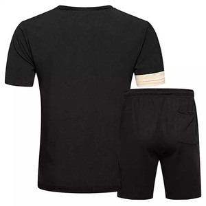 OEM Custom Men Casual and Stylish T-Shirt and Short <b>Set</b> Perfect for Sports and Casual Wear Contrast Color Cotton Men's <b>Sets</b> - Product Image 2