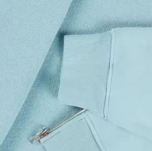 Full Zip Mens Hoodie with Ribbed Hem Soft Cotton Hoodie <b>Jacket</b> for Men Zipper Front <b>Thick</b> Fabric OEM Manufacturer - Product Image 3