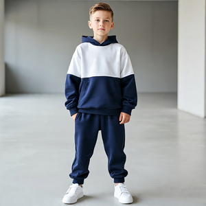 Survêtement à fermeture éclair pour tout-petits, surdimensionné, ensemble jogging, vêtements de sport, jogging, fitness, sweat à capuche et pantalon de survêtement pour enfants - Product Image 5