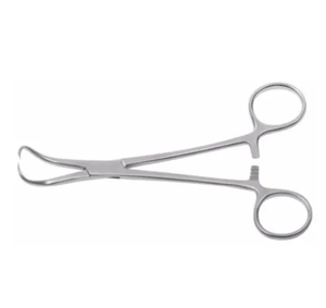 Instrumento quirúrgico manual de acero inoxidable de 12cm, fórceps de toalla Backhaus con mango de bloqueo puntiagudo Curvo - Product Image 2