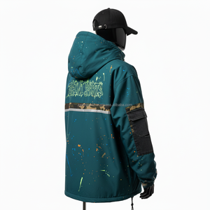 Chaqueta Cortavientos para Mujer, Tejido Softshell Premium, Paneles de Camuflaje Verde Azulado, Diseño de Impresión de Logotipo Personalizado - Product Image 4