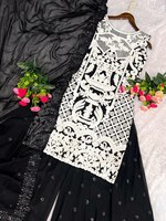 Hit Design Fashion-Able Tv Serial acteurs portent la mode pakistanaise couleur vive broderie travail 3 pièces Salwar costume/Kurti ensemble