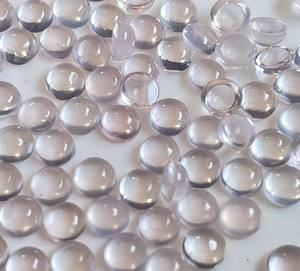 โรสควอตซ์สีชมพูธรรมชาติทรงกลมแบบคาโบชอง 3 มม. ด้านหลังแบน - โรสควอตซ์สีชมพูทรงกลมแบบหลวม - Product Image 6