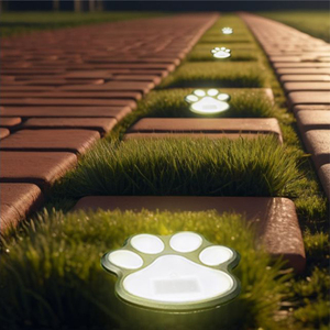 Solar Dog Animal Paw Print <b>Lights</b> Garden for Garden Patio Yard Decor Walkway Lighting - Product Image 2