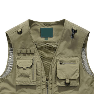 Chaleco Cargo Transpirable de Invierno para Hombre, de Secado Rápido, con Múltiples Bolsillos, Cuello en V, Ropa Exterior, Fabricante de Ropa Personalizada - Product Image 4