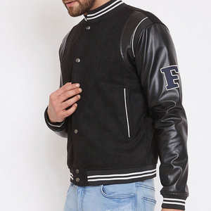 Diseño Popular superventas manga larga ropa de invierno elegante y elegante chaqueta Bomber universitaria lona 100% algodón Unisex - Product Image 3