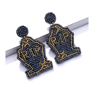 Compre los mejores y excelentes accesorios navideños de Halloween, venta al por mayor, Pendientes colgantes de calavera de calabaza para mujer, Compre Ahora al mejor precio - Product Image 1