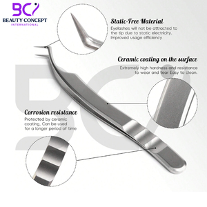 Beauty Anti-Static Eyelash Extension Grafted Tweezers, High Precision Volume Tweezers Stainless Steel Beauty Makeup Tools - Product Image 2