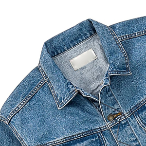 2024 New Wholesale Plain Washed Cotton Casual Custom Men's <b>Denim</b> <b>Jacket</b> Custom Logo Design OEM Service High Street Style - Product Image 5