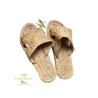 Sandalias de cuña para mujer VIETCHOICE Phoebe Peep Toe, ligeras, beige, de jacinto de agua vintage, para primavera/verano, para exteriores