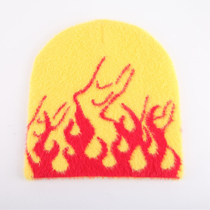 Bonnets d'hiver chauds tricotés à revers de haute qualité personnalisés Broderie de logo personnalisé - Product Image 2