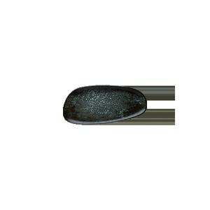 Assiette de service rectangulaire en porcelaine noire minimaliste Cosmos 36 cm avec une capacité de 400 cc - Product Image 1