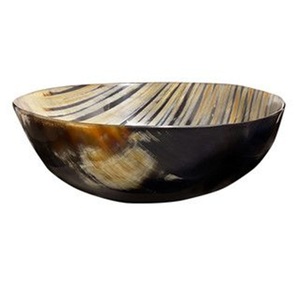 Artisanat indien écologique en corne de buffle, bol rond de couleur naturelle poli, tailles personnalisées disponibles - Product Image 6