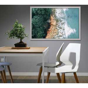 Cadre photo décoratif en bois argenté 61 x 91,5 cm, style simple, en bois massif et métal, pour l'affichage de photos - Product Image 4