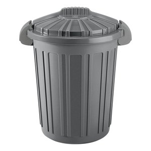 Contenedor de Basura AURORA Graphite 8101374153 (23 Litros) con Tapa Doble de Clip Teo para Tontarelli - Product Image 1
