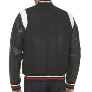 2024 High Quality Low Moq <b>Leather</b> Sleeves Letterman <b>Jackets</b> Customized Logo Printed <b>Leather</b> Sleeves Letterman - Product Image 3