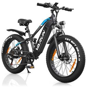 VARUN-Bicicleta de montaña eléctrica, cuadro de titanio de 12 velocidades, de 12V batería de litio, integrada, motor de 250W/350W, de largo alcance - Product Image 4