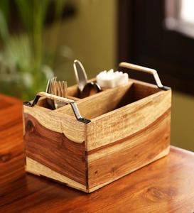 CADDY PLATEAU EN BOIS ACACIA pour TISSUS ET PORTE-COUVERTS IDEAL pour RESTAURANTS & HÔTELS - Product Image 4