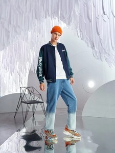 High Quality Custom Men's <b>Vintage</b> <b>Varsity</b> <b>Jacket</b> Wool Body Leather Sleeves Embroidered Logo Letterman <b>Jacket</b> - Product Image 3