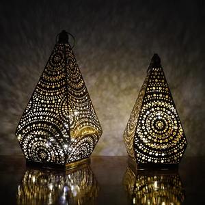 Portavelas de Metal hecho a mano, decoraciones cónicas huecas para el hogar, adorno artesanal, linterna marroquí de viento - Product Image 5