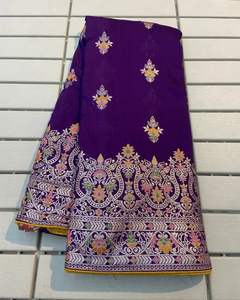 Sari de seda rusa suave pura de diseñador tradicional con blusa elegante para boda fiesta clásica Diwali Festival desgaste para mujer - Product Image 2