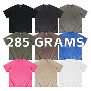 เสื้อยืดผู้ชายสไตล์ฮิปฮอปผ้าฝ้าย100% ฟอกสี285gsm แนววินเทจปล่อยว่างสายสะพายไหล่แฟชั่นสตรีทไซส์" - Product Image 5