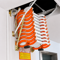 Échelle de grenier escamotable manuelle en acier, montée au plafond, gain de place, capacité 300 kg