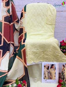 Trajes de trabajo de algodón/Chikankari paquistaní Faisalabad algodón fibra de poliéster 100% poliéster señoras Salwar último diseño 2025 - Product Image 5