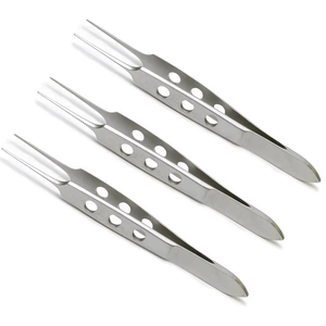 Pinzas Oftálmicas de Acero Inoxidable Premium Bishop Harman Iris, Instrumentos Quirúrgicos, Pinzas para Tejidos con Dientes 1x2, Microcirugía, 8.5 cm - Product Image 5