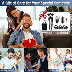 Afeitadora Eléctrica Inalámbrica Portátil para Hombre, Rotatoria, Resistente al Agua, Recargable por USB con Triple Cuchilla IPX7 para Uso Corporal y de Viaje - Product Image 4