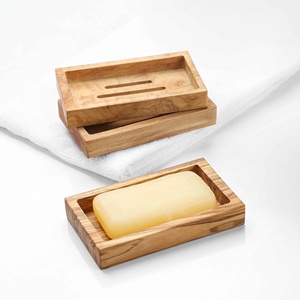Porte-savon écologique en bois d'olivier fait à la main de qualité supérieure avec matériau naturel pour les essentiels de bain d'hôtel - Product Image 3