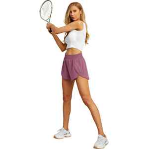 กางเกงขาสั้นผู้หญิงเอวสูงผ้าคอตตอนดีไซน์แบบผ่าข้างมีซิปกระเป๋าด้านข้างระบายอากาศได้ในฤดูร้อน - Product Image 4