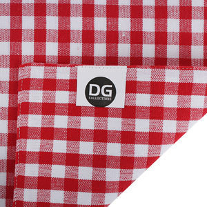 แผ่นรองจานผ้าฝ้ายทอสำหรับรับประทานอาหารสีแดงลาย100% สำหรับใช้ในบ้านหรือในงานแต่งงาน - Product Image 4