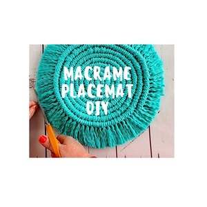 Wholesale Cheap Price Round Macrame Decorative Table <b>Placemat</b> and for Dinning Table Pads & Mat Export From India - Product Image 2