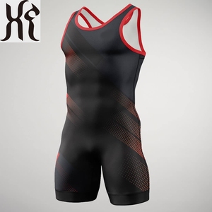 Jeunes Cool Red Logo personnalisé Design Jouer à la lutte Collants de lutte pro grande taille pour hommes et femmes